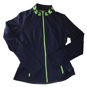 Seattle Seahawks Football Jacket, Full Zip. Dark Blue. Mock Neck Women's M